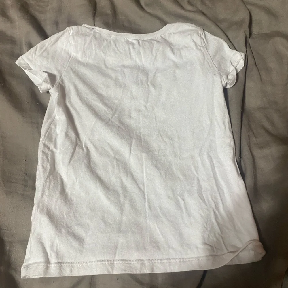 Carter's White‎ Tee with Rainbow and Black Graphics